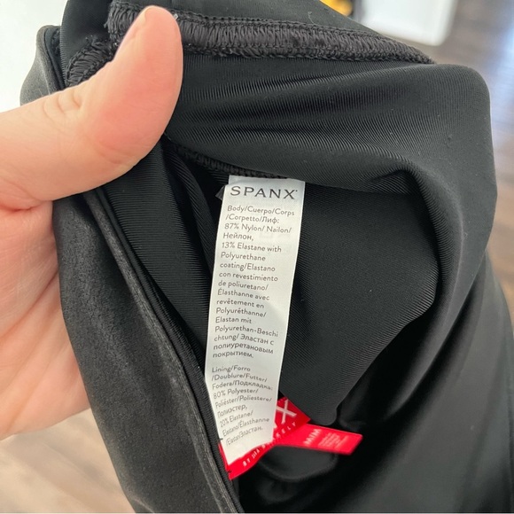 Spanx Leggings Women's Medium SPANXshape Faux Leather Skinny Stretch - Picture 7 of 8